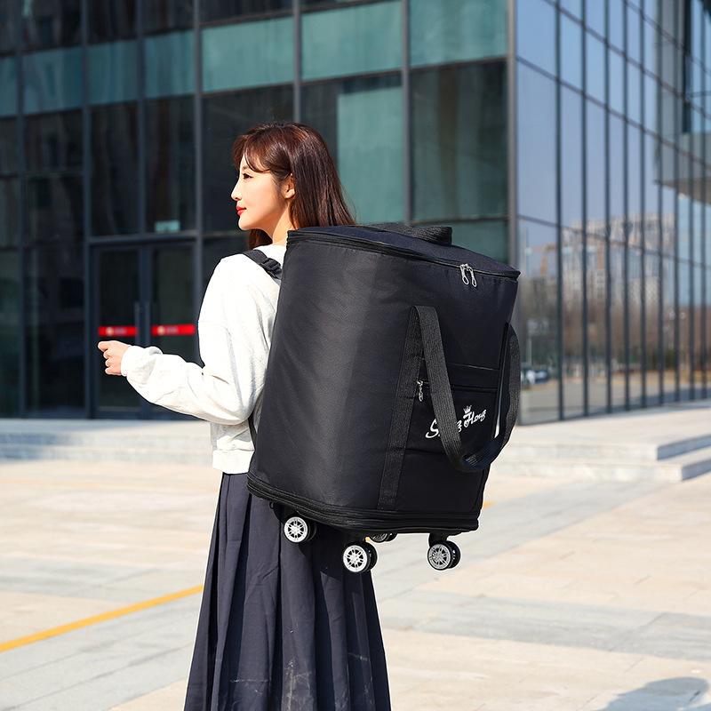 Universal Wheel Luggage Bag Can Carry a Travel Bag with Large capacity and Double-layer Expansion Storage Folding Hand Luggage Bag