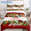 Christmassnowmanreindeer Customize Your Name Duvet Cover Soft Bedding Set For Bedroom Guest Room And Dorm Decoration Threepiece Set Includes 1 Duvet
