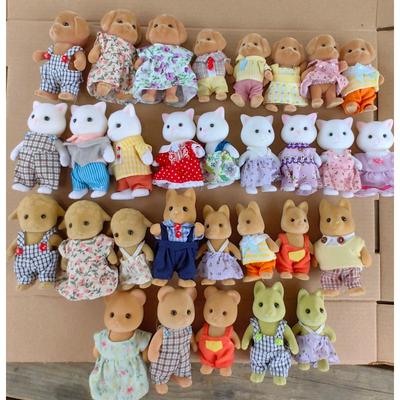 1pcs Forest Animal Family 1:12 Mini Rabbit Bear Dog Cat Dollhouse Figure Toy Dolls Kids Gifts