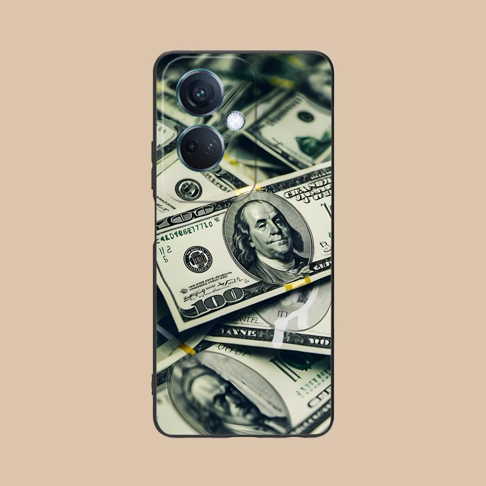 USD Dollar Matte TPU Mobile Phone Case for OPPO Reno 14 13 12 11 10 9 8 7 6 5 F T Pro 5G Colorful Printing Cover