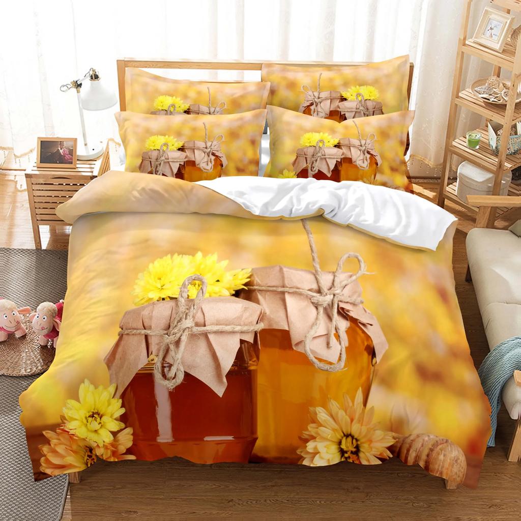 Comforter Housse De Couette Bedding Set Fruit Lemon Blue Green Winter S Light Color Bedroom Comforter Dropship