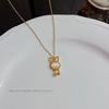 18K Gold Titanium Rhombus Clavicle Chain Necklace - Women’s Trendy Geometric Choker Pendant