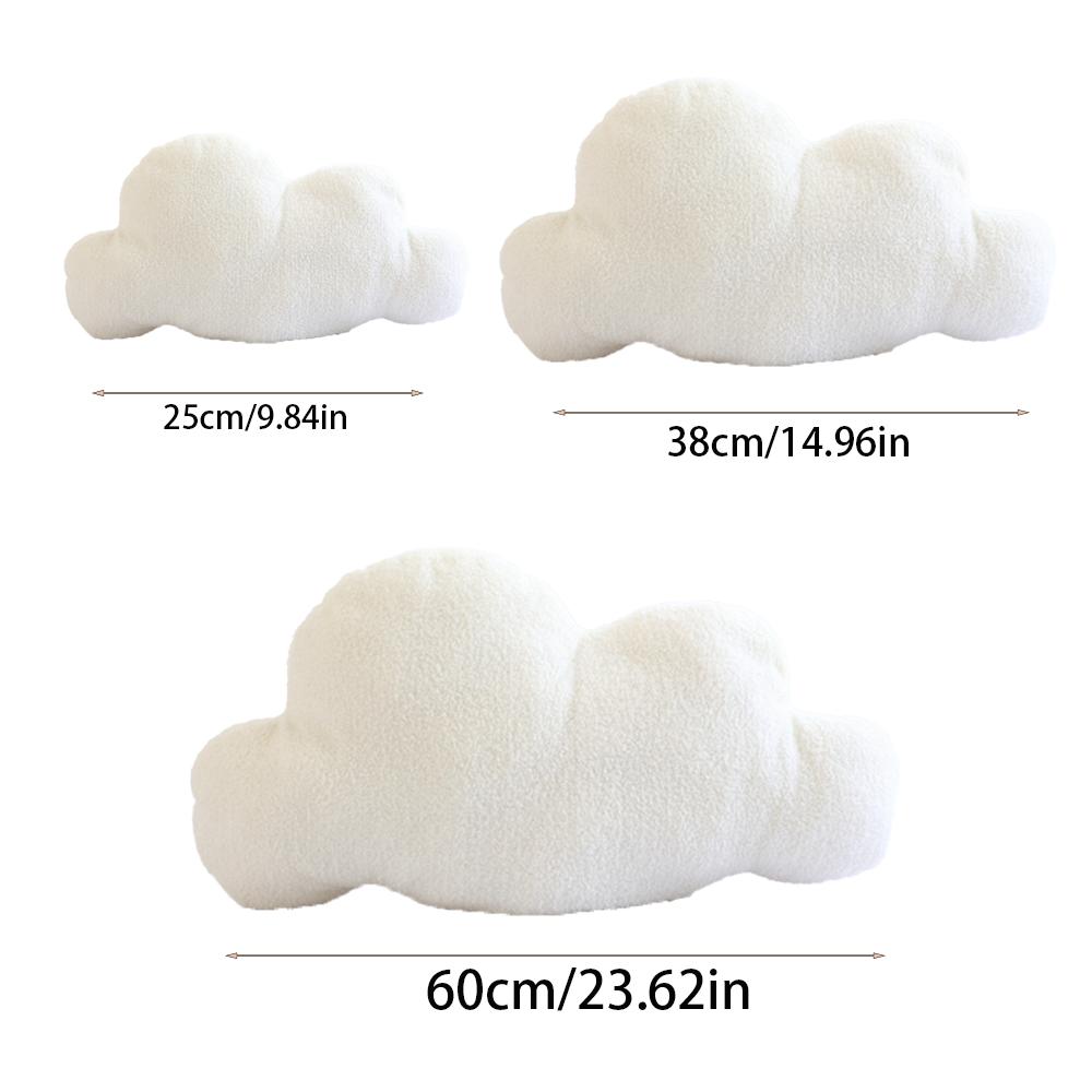 Realistic Cloud Plush Toy-Soft Stuffed Cloud in Gray&White 3 Sizes Fluffy Pillow Gift for Kids Nursery Decor Relaxation