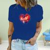 Fashion Women Heart of FirePrint T Shirt Funny Casual O-neck Short Sleeves T-shirt Summer Female Tee Shirt