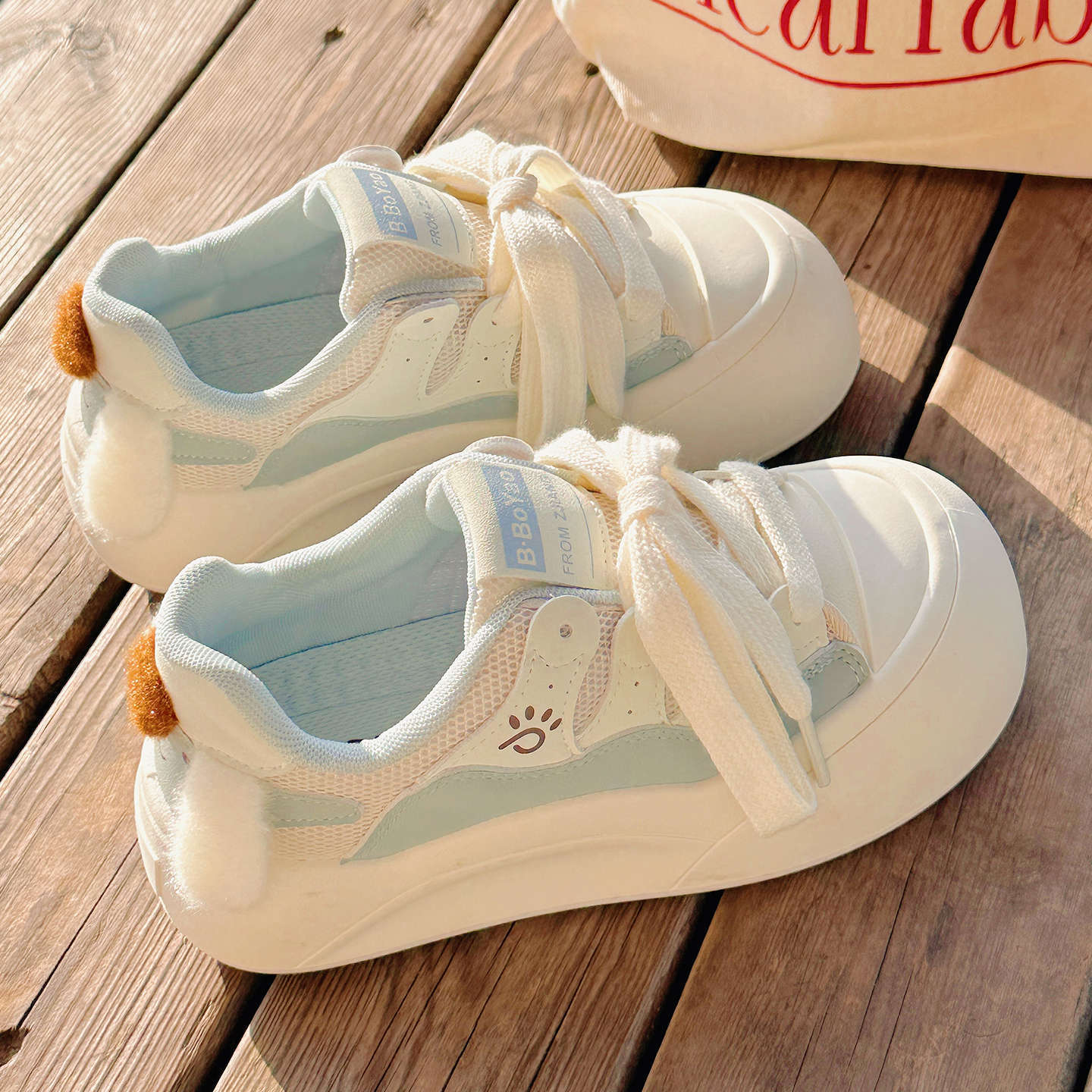 

Sweet platform white shoes women s double net 2025 new chic niche Korean version board shoes versatile sports bread shoes 35 синий