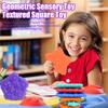 6Pcs/Set Silicone Geometric Sensory Toy Textured Rectangle Square Circle Triangle Pentagon Star Sensory Stone Anxiety Stress Relief Fidget