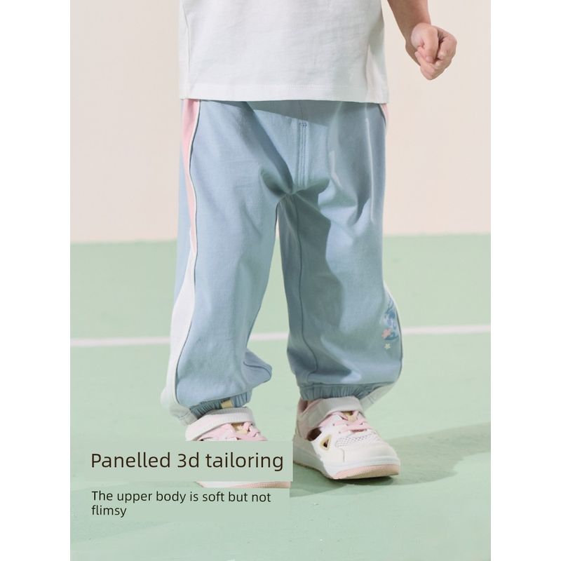 David Bella Girls' Pants Baby Pure Cotton Jogger Pants 2026 Summer New Stylish Children's Sports Pants Children's Clothing