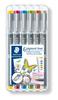 Staedtler Pigment Liner 30803S2SB6 Wasserbasiertes 6-Farben-Set, 0,3 mm