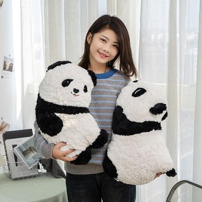 Cute Soft Panda Throw Pillow Plush Toy Doll Black And White Panda Doll Children Soothing Doll