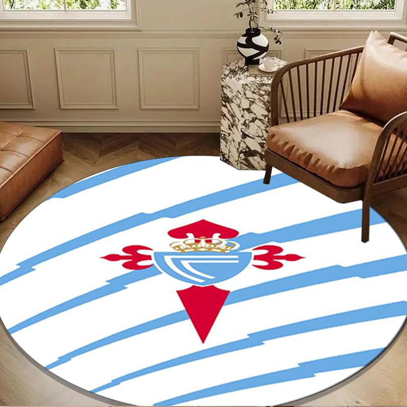 Celta Vigo Crest Design Round mat, Anti-slip Circle Carpet Chair rug For livingroom,Bedroom, doormat home decor Gift Christmas Gifts