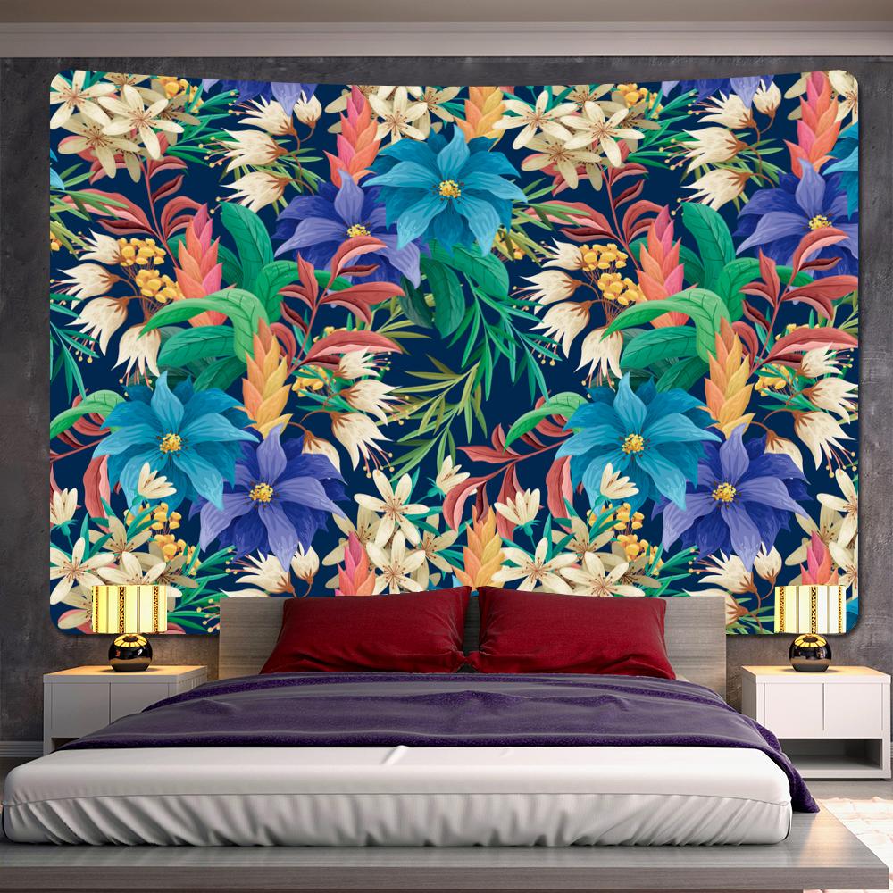 

Гобелен с растительным цветком, гобелен для спальни, богемный домашний декор, психоделическая сцена, матрас, мандала, диван, одеяло 230x180cm