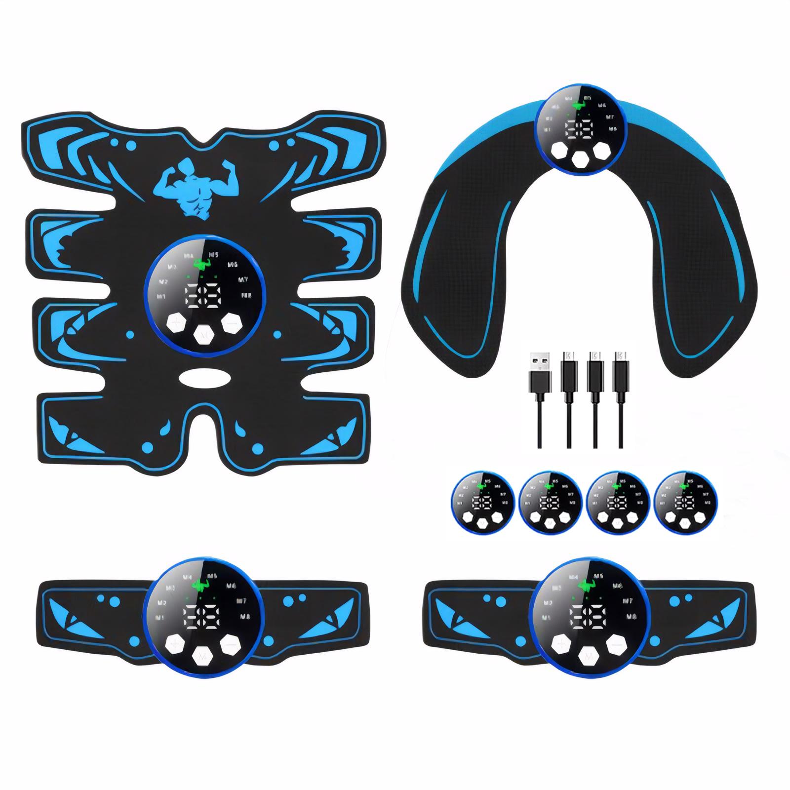 

Стимулятор мышц пресса Фитнес Силовая тренировка Тренировочное оборудование Пояс-тренажер для тонизирования пресса Массажер-тренажер для живота/рук/ног небесно-голубой