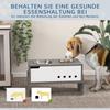 3 Height Adjustable Raised Dog Bowls, Dog Feeding Storage Station W/ Slow Feeder Mat, 2 Stainless Steel Bowls