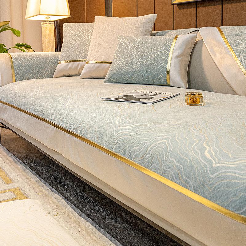 

Подушка для дивана на ощущение прохлады, четырехсезонная подушка для сиденья, нескользящая, простой современный чехол для дивана в скандинавском стиле, утолщенный универсальный чехол из синели 90*160cm