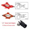 Scissor Jack Adapter Scissor Jack Socket Adapter Heavy Duty Chrome Vanadium Steel 1/2inch for Double Hole Scissor Jacks