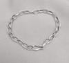 Handmade Sterling Silver Oval Link Bracelet: Minimalist Unisex Jewelry