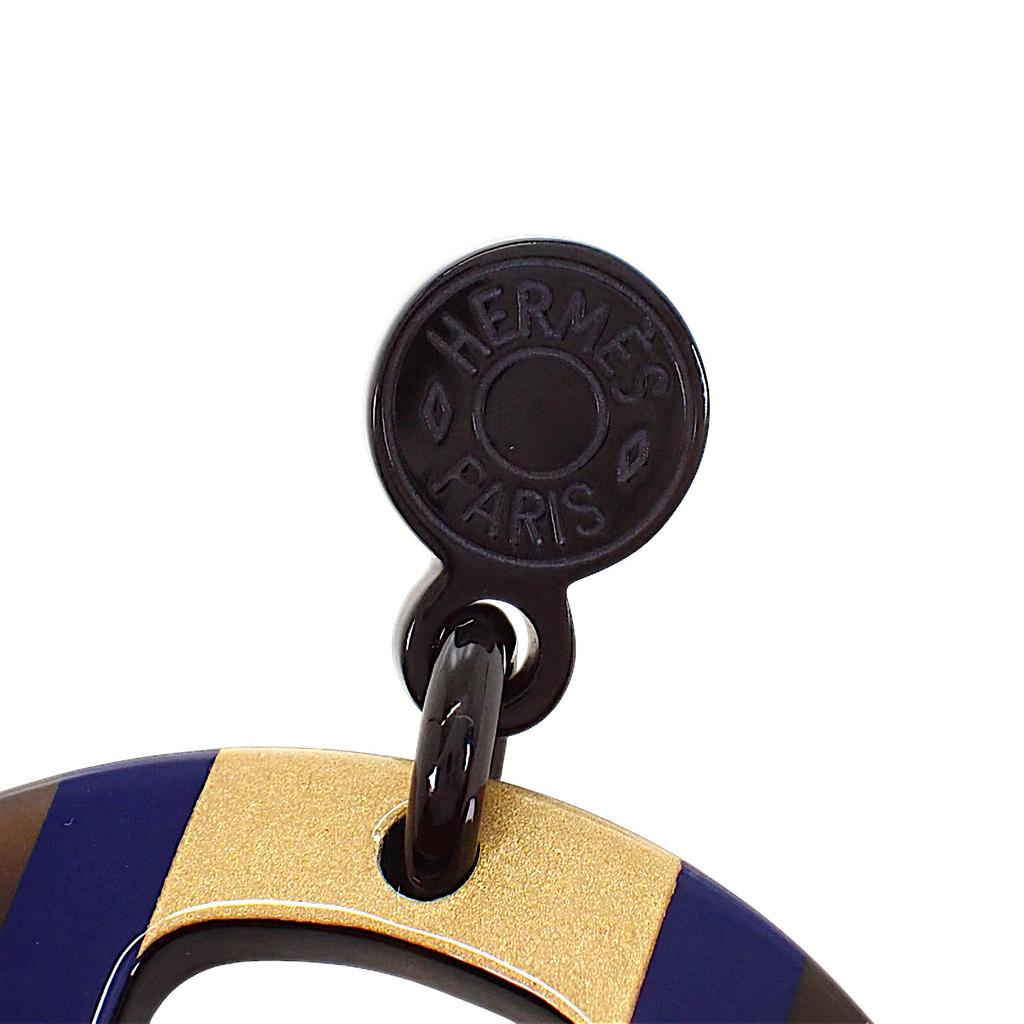HERMES H057086FL25 Pierce blue/Brown Buffalo horn Women