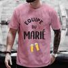 Fashion Beer Graphic Tops for French Men EVG Team Groom Squad Best Man T Shirt Single Farewell Wedding Bachelor Stag Party Tees