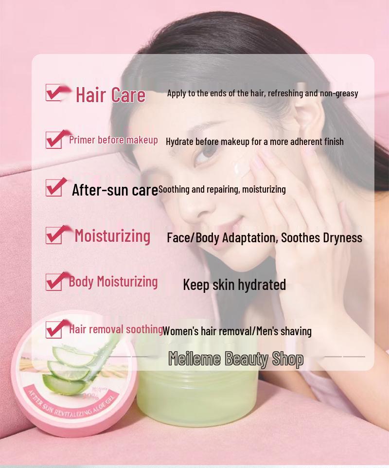Wei Ai Qing Koreanische Aloe Vera After-Sun Repair Gel, 300g - Erfrischendes, beruhigendes Feuchtigkeitsgel für alle Geschlechter
