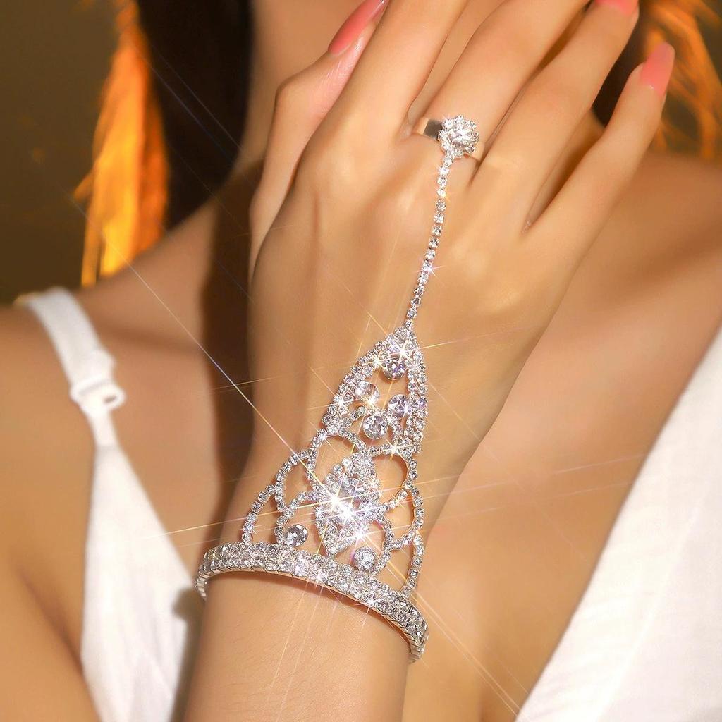 Townka Rhinestone Bracelet: Elegant Multilayer Design for Women, Perfect for Latin, Ballroom, or Belly Dance.