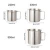 Water Mug Cup with Foldable Handle 220/330/500ml Camping Hiking Mug Beer-Cup