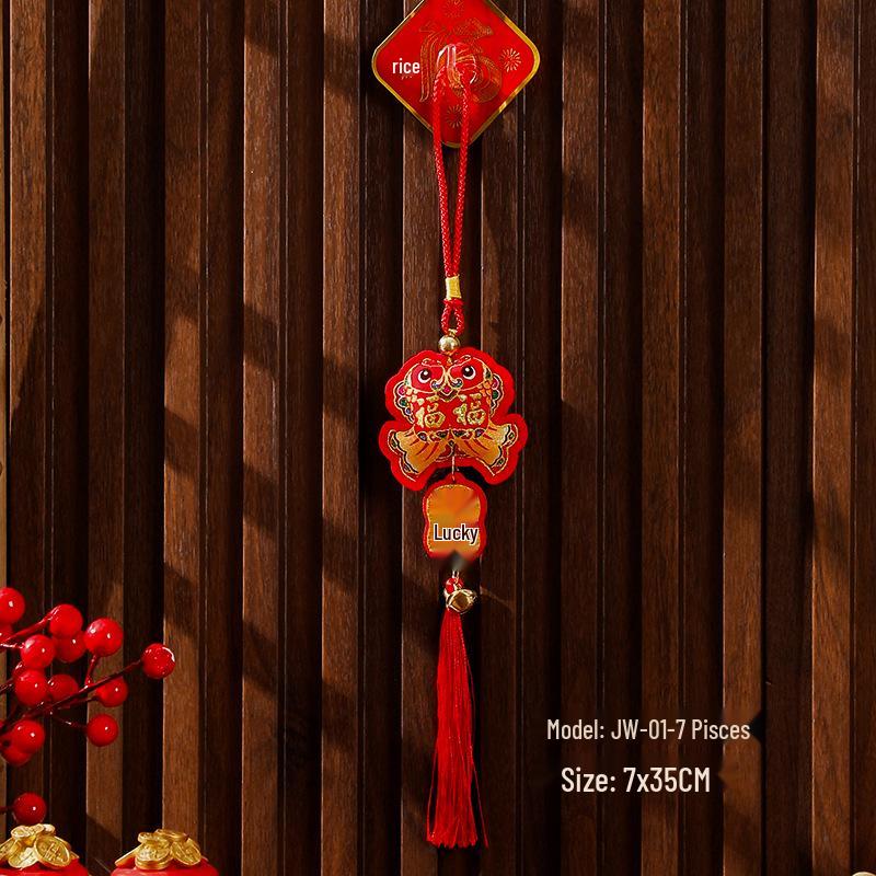 2026 Jahr des Pferdes Fu Plakette Festliche Anhänger für den Innenbereich zur Dekoration von Eingangsbereich und Wohnzimmer