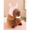 Capybara Peluş Oyuncak Simülasyonu Capibara Cosplay Unicorn Dinozor Elbise Boba Ekmek Meyve Yemek Dekoru Kuşlar Kabarcık Doldurulmuş Hayvanlar