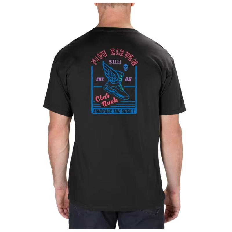 2025 High Quality USA 5.11 Tactical Men T-Shirt Cotton Printed Round Neck Fitness Training Round-neck Short Sleeved Shirt