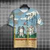 Summer Fun Cat 3D Printed T-shirt Fashion Men's Short Sleeve Trendy Top Hip Hop Harajuku Loose Round Neck Clothing