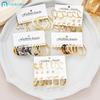 33 perechi/set Set de cercei cu cerc din aur din rășină, perle artificiale, cercei șarpe fluture pentru femei, accesorii de bijuterii