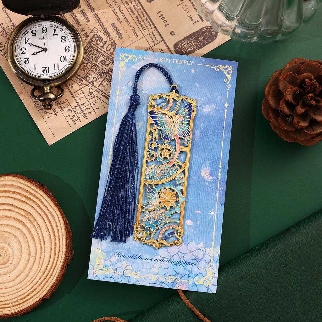 Exquisite Retro Butterfly Metal Bookmark - Elegant Literary Page Clip, Perfect Graduation Gift for Students