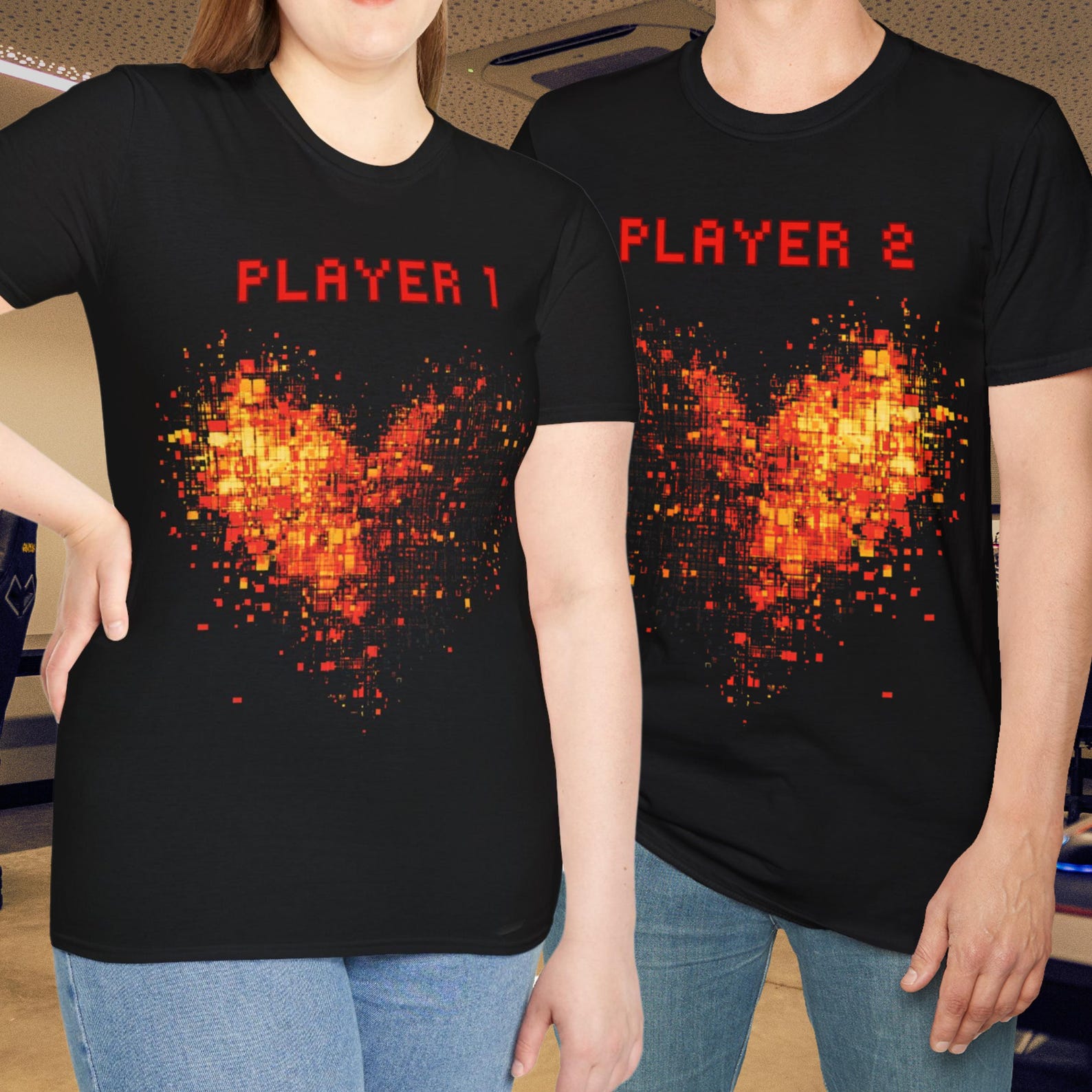 Personalized Matching Couples Tshirt, Valentines Day Outfit Gift, Outfit Unisex shirt, Custom couples gift, graphic tee, unisex sweatshirt S