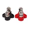 1 Pair 48V Battery Power Stud Stainless Steel Post Bus Bar Terminal Block for Truck RV Boat