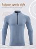 Men's Quick-Dry Reflective Long Sleeve Zip-Up Running Top