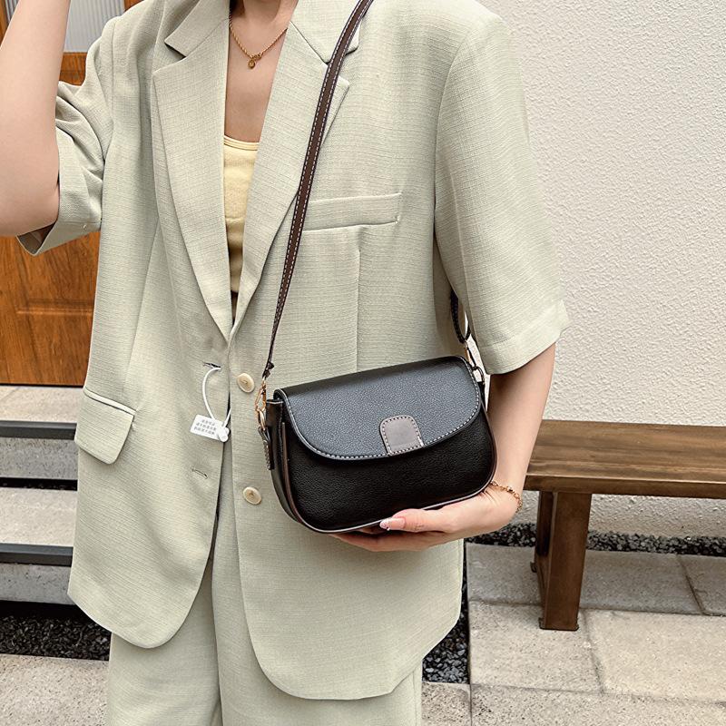All-matching Crossbody Bag for Women Vintage PU Leather Bag Small Flap Bag Ladies Multicolor Shoulder Bag