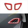 For Jeep Cherokee 14-2022 Fiery Red Dash L&R AC Air Outlet Vent Frame Trim 2PC