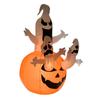Inflatable Pumpkin Ghost Halloween Decoration Figure with LED Lighting, Polyester, 120x120x180cm
