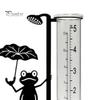 Rain Measurement Gauge Garden Frog Gauge, Metal Holding Umbrella Stake, Weatherproof Stake Decorative for Outdoor Yard Lawn Decor Backyard