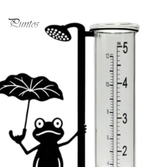 Rain Measurement Gauge Garden Frog Gauge, Metal Holding Umbrella Stake, Weatherproof Stake Decorative for Outdoor Yard Lawn Decor Backyard