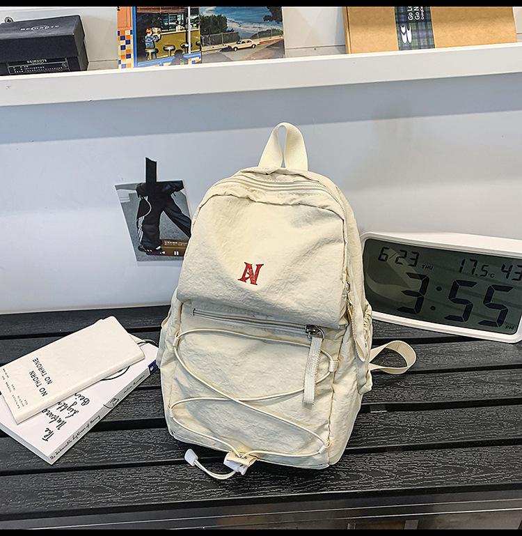 School Bag New Outdoor Backpack Contrasting Color Mountaineering Bag Picnic Retro School Bag Lightweight Travel Bag Sports Hiking Small Backpack