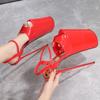 Luxury Women Sandals 22cm Super High Heels Summer Shoes Platform Sexy Red Silver Heeled Party Dance Stripper Fetish Shoes Female