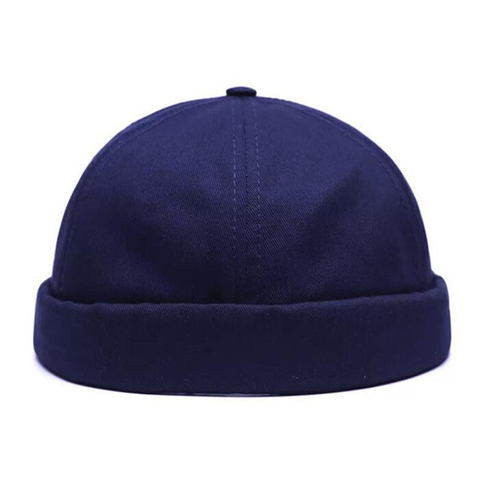 

Unisex Solid Sailor Biker Cap Men Adjustable Casual Brimless Skull Loop Beanie Hat Solid Men Hat Summer Women s Hats 53-60CM (adjuctable)