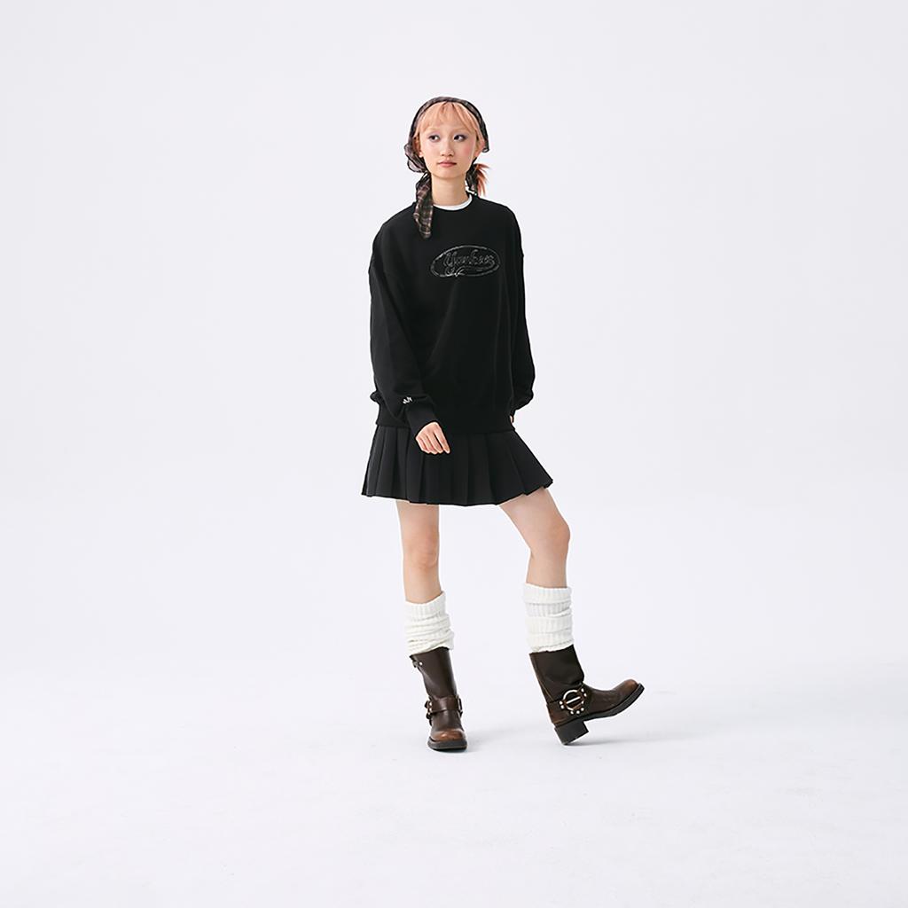 New MLB MLB Preppy Style Collection New York Yankees SS25 Sweatshirt Unisex Black 3AMTV0551-50BKS