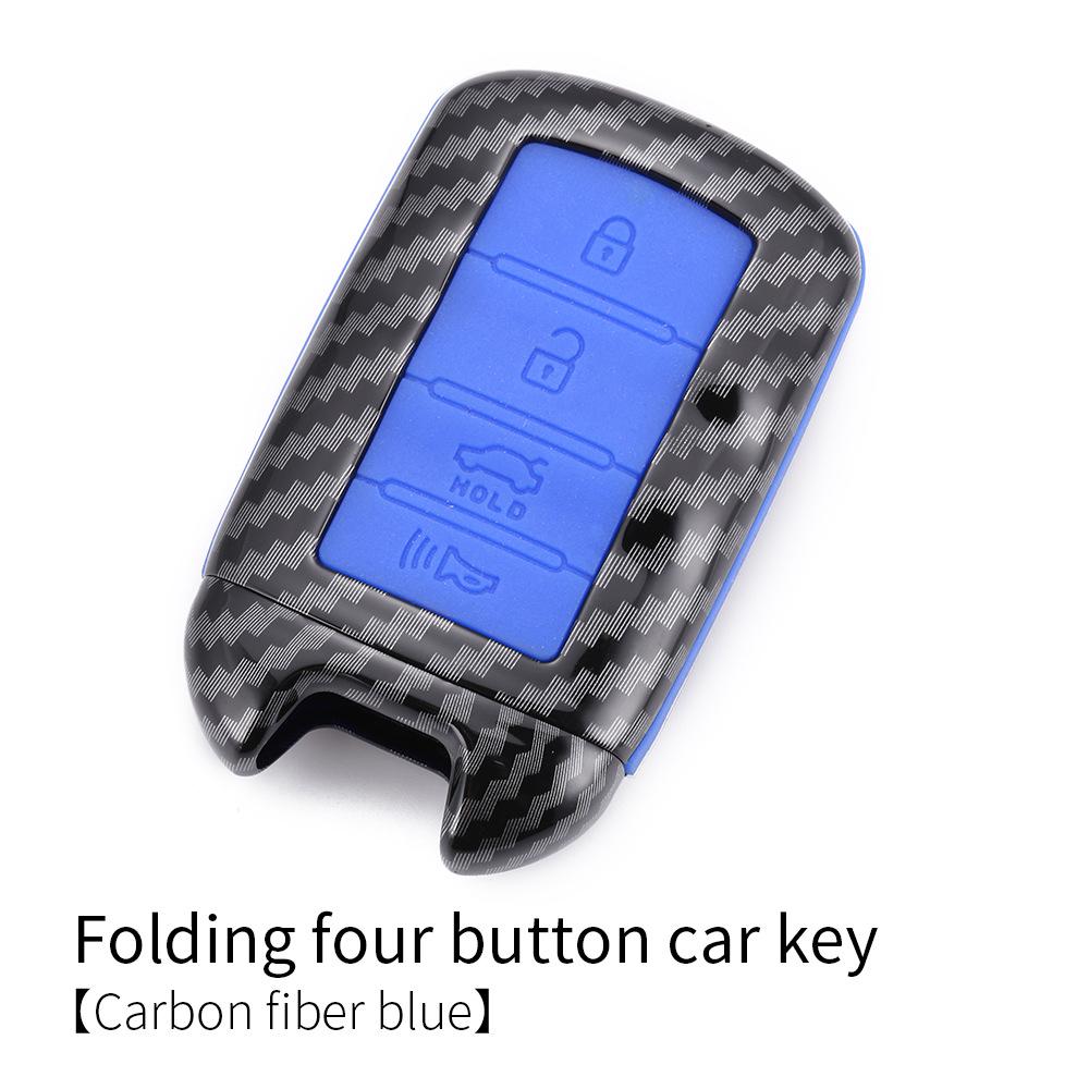 Carbon Fiber Texture Key Shell for Kia Sportage, K9, Stinger - Double Layer Key Holder
