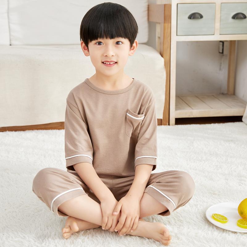 Baby Boys Pajamas Summer Short Sleeved Children's Clothing Sleepwear Teen Pajama Cotton Pyjamas Sets for Kids 6 8 10 12 14 Years