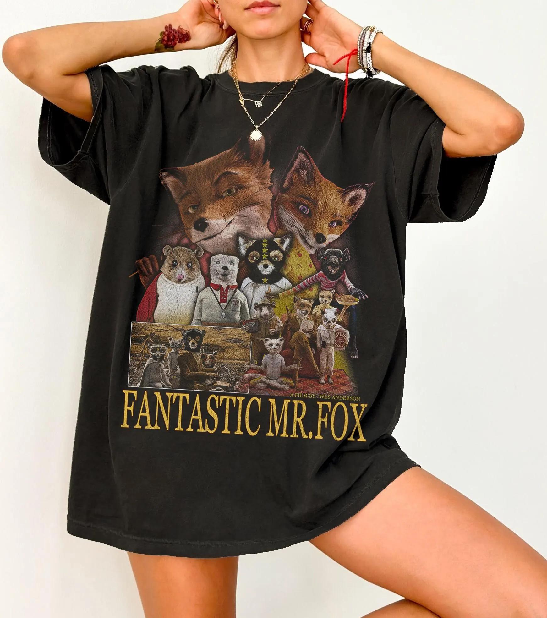 The Amazing Mr Fox Wes Anderson Movies Roald Dahl Mr Fox Wes Anderson Retro Unisex and FeUnisex Movie Tshirts S