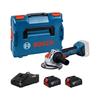 Cordless Angle Grinder - GWX 18V-8 - 18V - 125mm - With 2 GBA 4.0Ah Batteries + GAL 1840 L X-LOCK