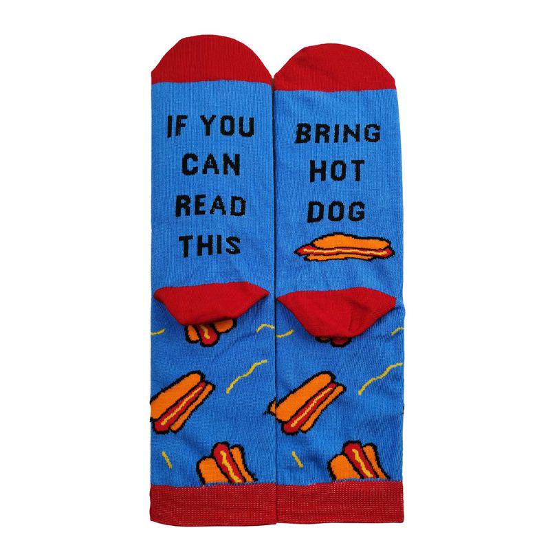 VOVOL Unisex Women Men If You Can Read This Long Crew Sock Funny Saying Beer Wine Letter Hosiery
