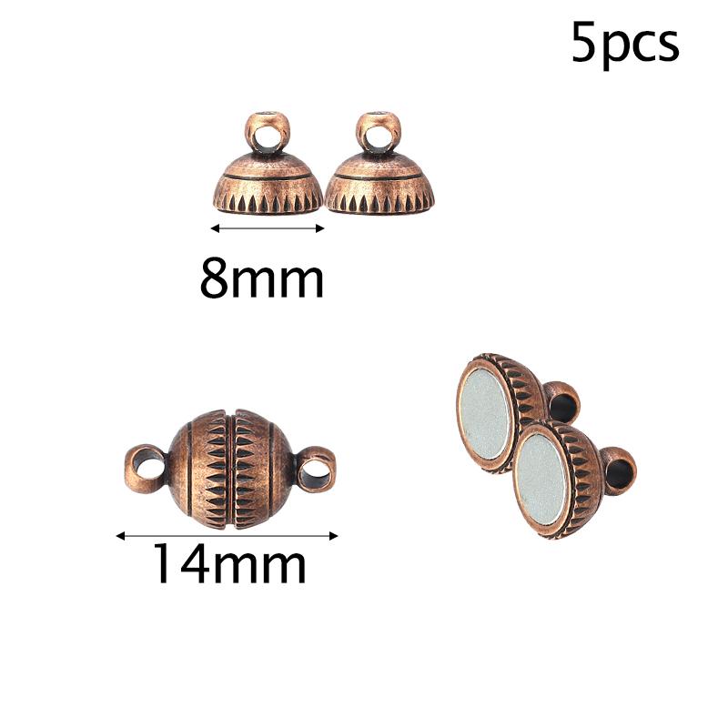 Louleur Round/Heart Strong Magnetic Clasps Magnet End Clasp Connectors for Jewelry Making DIY Bracelet Necklace Accessories