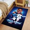 Mbappé Customized Name Floor Rug Office Rug Design for Outdoor Kitchen Balcony Playrooms Antislip Carpet Decorate Offices Birthday/Christmas Gift